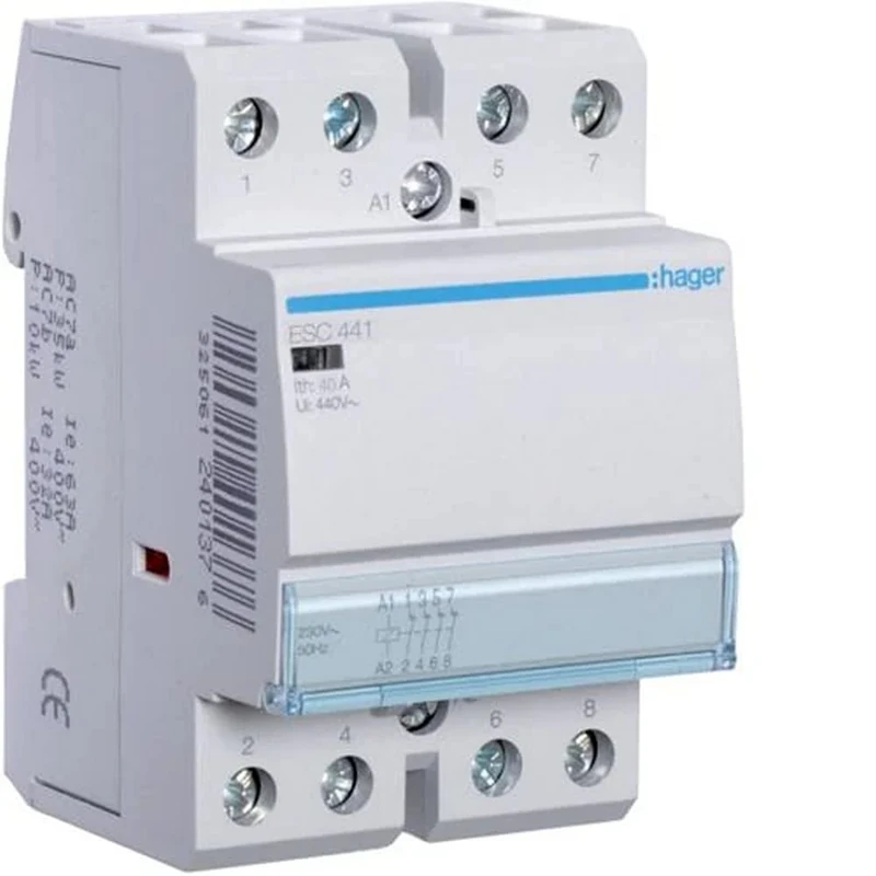 Hager-Esc441-contactor, 40a, 4nc, 230 V