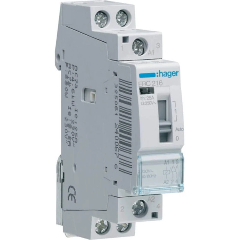 Hager – ERC216 – Remote Control Relay, 16 A, 2 NA, 230 V - Image 1