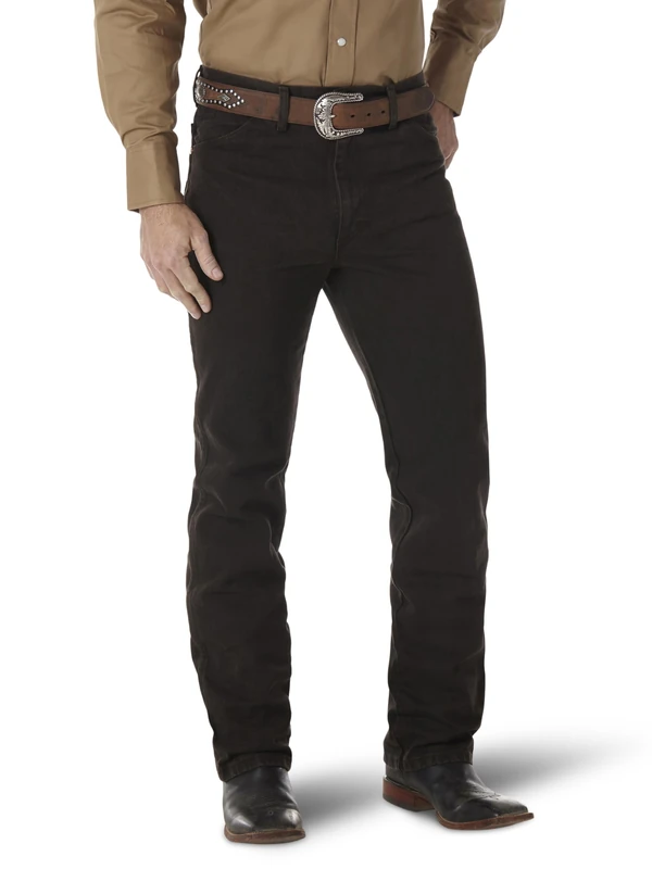 Wrangler Men's Cowboy Cut Slim Fit Jean Jeans, Black Chocolate, 32W / 29L