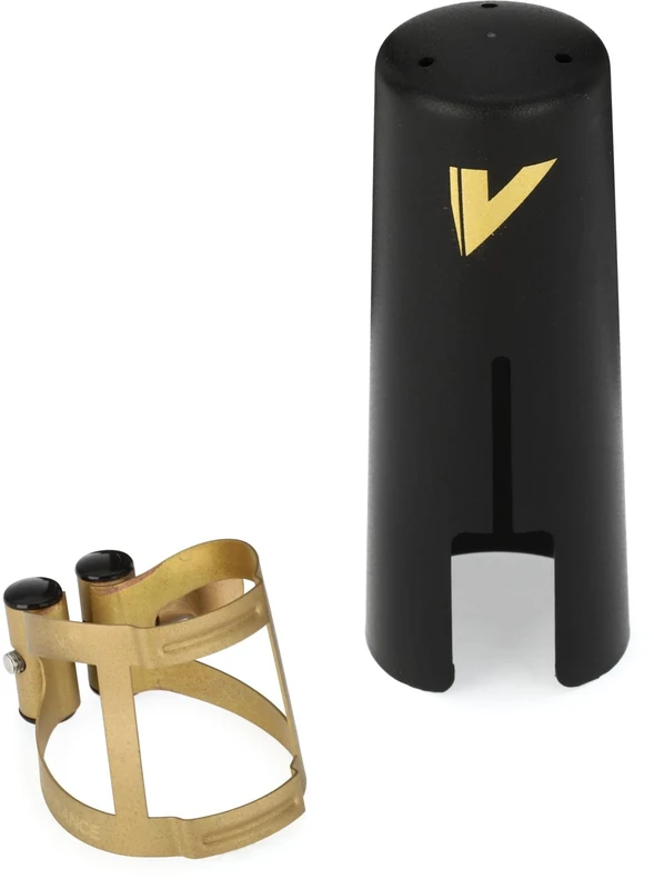 Vandoren LC58AP Tenor Saxophone Aged M/O Ligature with Plastic Cap, Gold