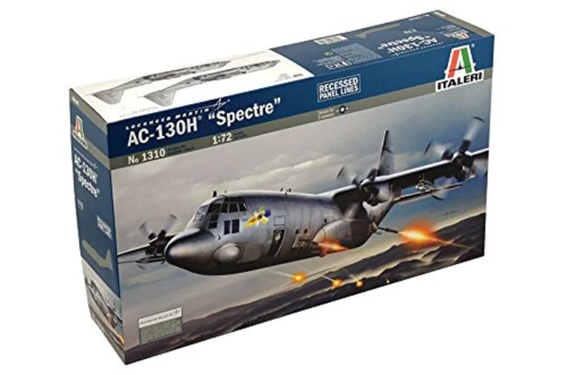 ITALERI ITA1310 AC-130H SPECTRE Game Scale Model kit, Grey, 1/72