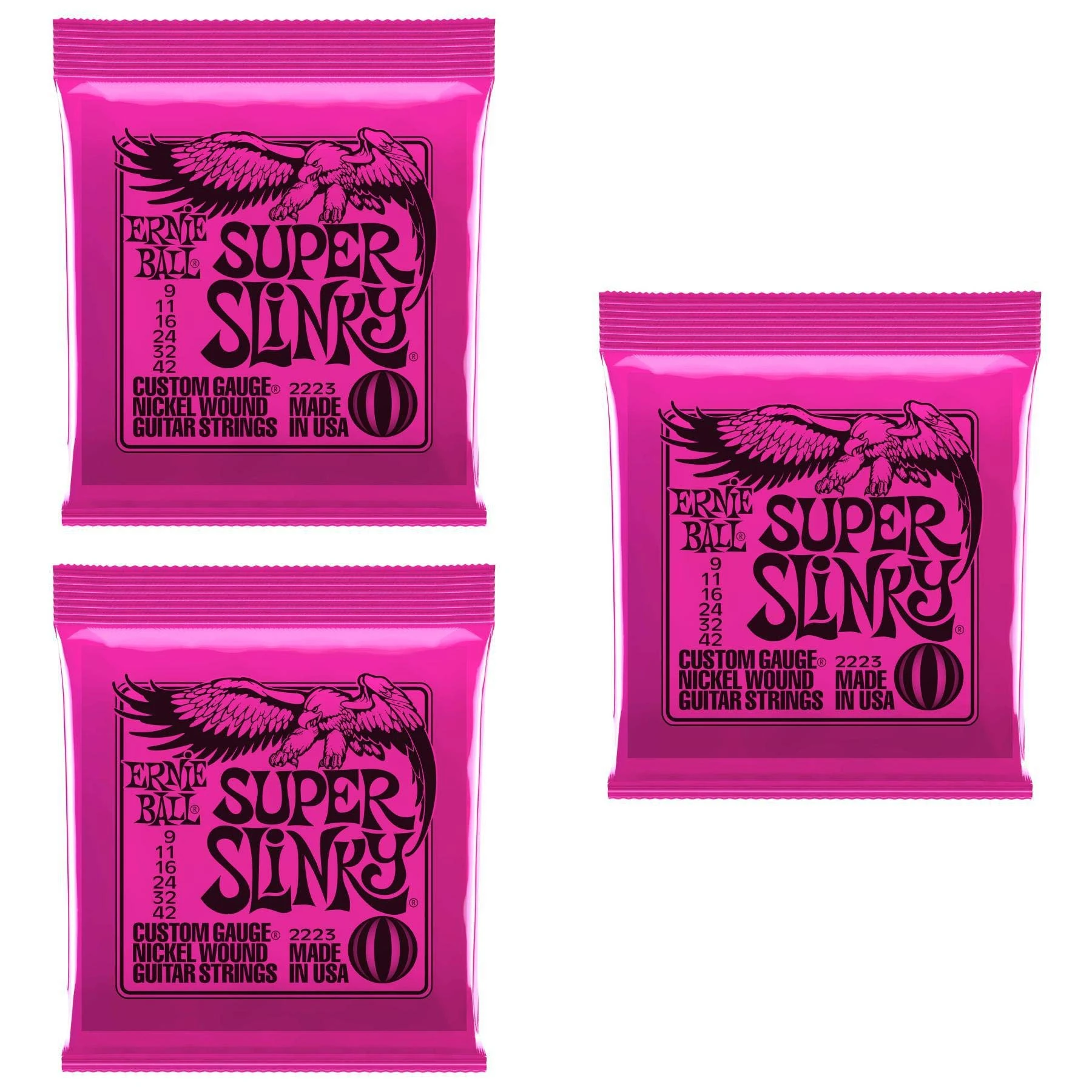 Ernie Ball Super Slinky 3-set Bundle