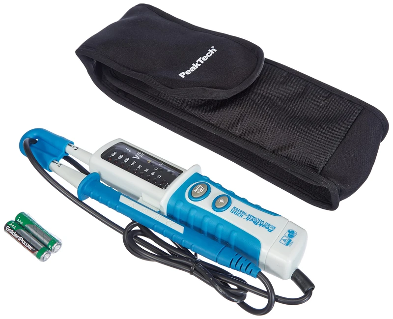 PeakTech 1095-2 pole AC/DC Voltage Tester, LED Display and Indication, Dust and Water Resistant (IP64), Continuity Tester, Polarity Detection, Rotary Field Indication, Voltmeter 12V - 690V