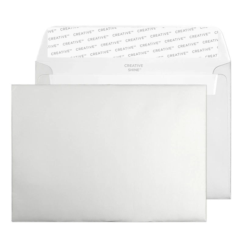 Blake Creative Shine C6 114 x 162 mm 130 gsm Peel and Seal Wallet Envelopes (112) Metallic Silver - Pack of 500
