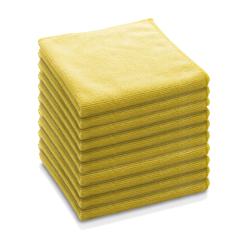 E-Cloth General Purpose Microfibre Cloth, Multipurpose Cleaning Cloth for Household Surfaces, Washable and Reusable, 100 Wash Promise, Yellow, 10 Pack