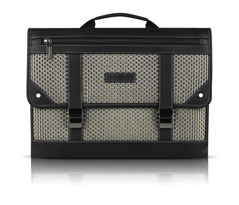 Hartford Messenger Tote for 11 inch MacBook Air - Pewter Basket Weave - Image 1