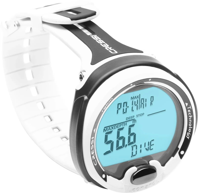 Cressi since 1946 - Leonardo Diving Computer - Air/Nitrox/Depth Gauge Mode - White/Pink, One Size, Adult Unisex
