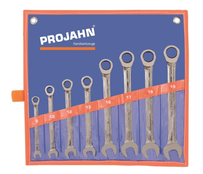 Projahn 3499 Racheting Combination Wrench Set 8 Pieces