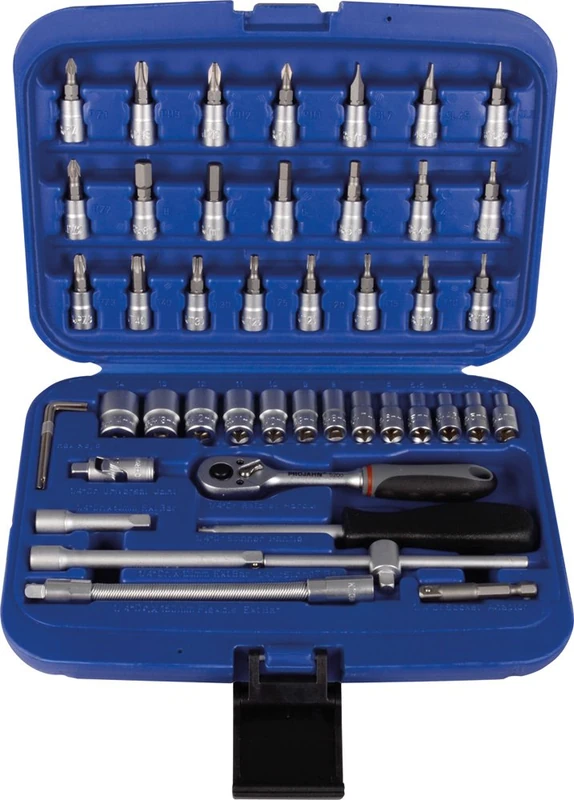 PROJAHN 8652 1/4-Inch "Proficraft" Socket Set - Blue (46-Piece)