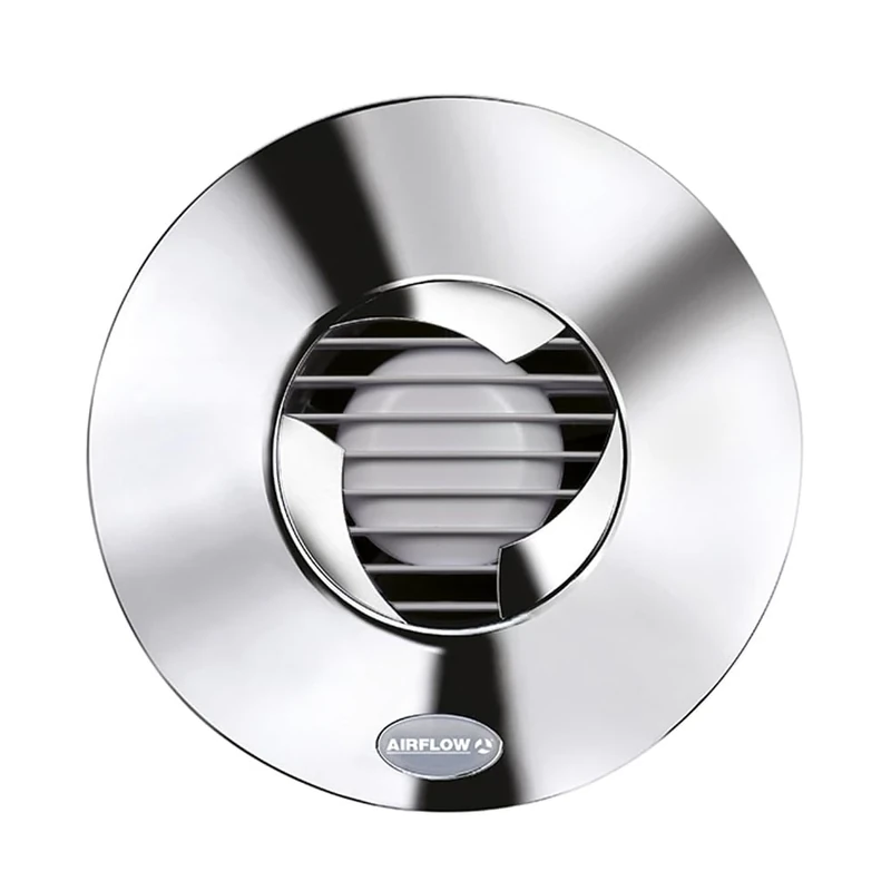 Airflow iCON 15 Fan Cover in Elegant Chrome – Premium Designer Finish for Modern Bathrooms – Instantly Upgrade Your Extractor Fan Look – Compatible with iCON 15