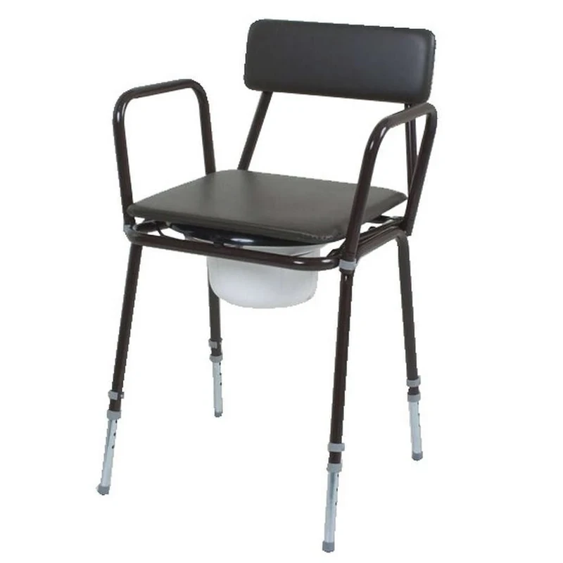 NRS Healthcare Dovedale Adjustable Height Commode with Detachable Arms