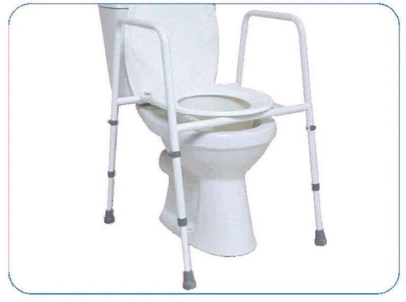 NRS Healthcare Height Adjustable Toilet Frame with Seat