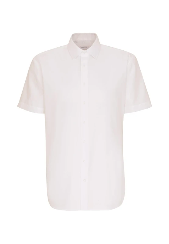 Seidensticker men's business shirt - shaped fit - non-iron - Kent collar - short sleeves - 100% cotton