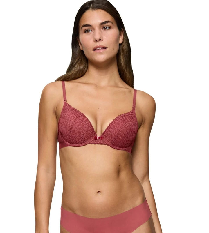 Triumph Women's Aura Spotlight T Push Up Bra, Strawberry Allure, 80E
