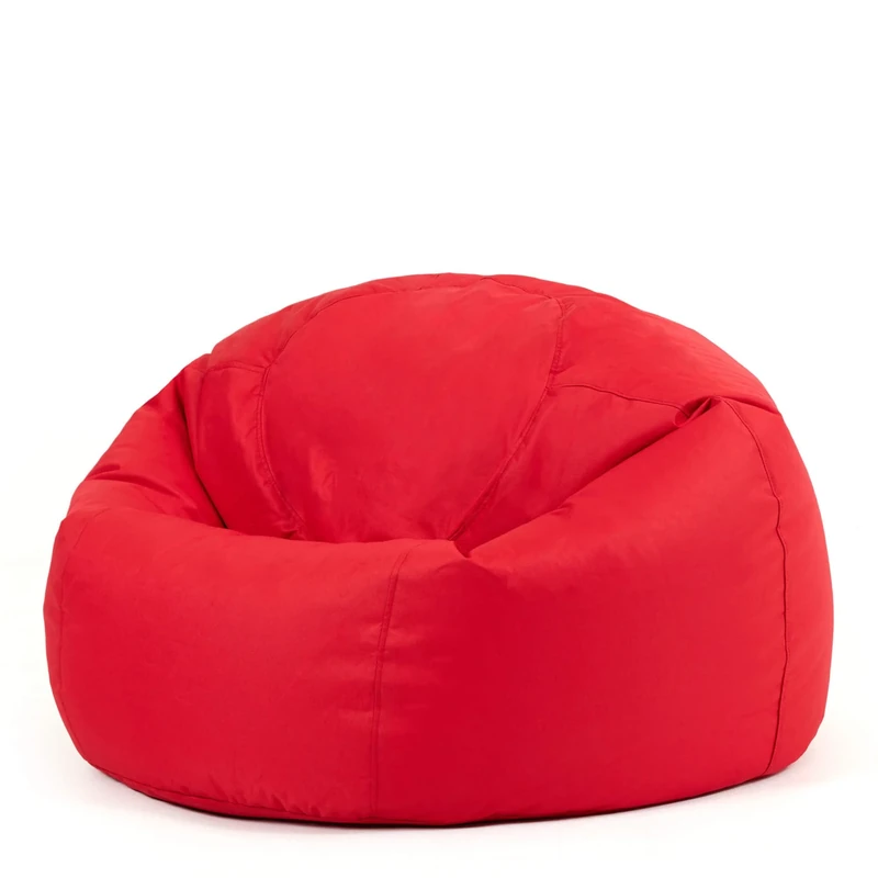 Bean Bag Bazaar Kingston Gaming Beanbag, Red, Water Resistant Fabric, Large Bean Bag for Indoor and Outdoor Use with Filling Included, Floor Chair, Gaming, Bedroom, Living Room, Garden