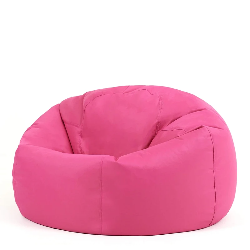 Bean Bag Bazaar Kingston Gaming Beanbag, Pink, Water Resistant Fabric, Large Bean Bag for Indoor and Outdoor Use with Filling Included, Floor Chair, Gaming, Bedroom, Living Room, Garden
