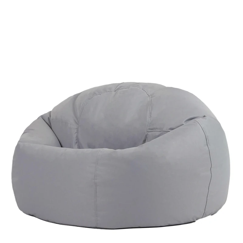 Bean Bag Bazaar Kingston Gaming Beanbag, Grey, Water Resistant Fabric, Large Bean Bag for Indoor and Outdoor Use with Filling Included, Floor Chair, Gaming, Bedroom, Living Room, Garden