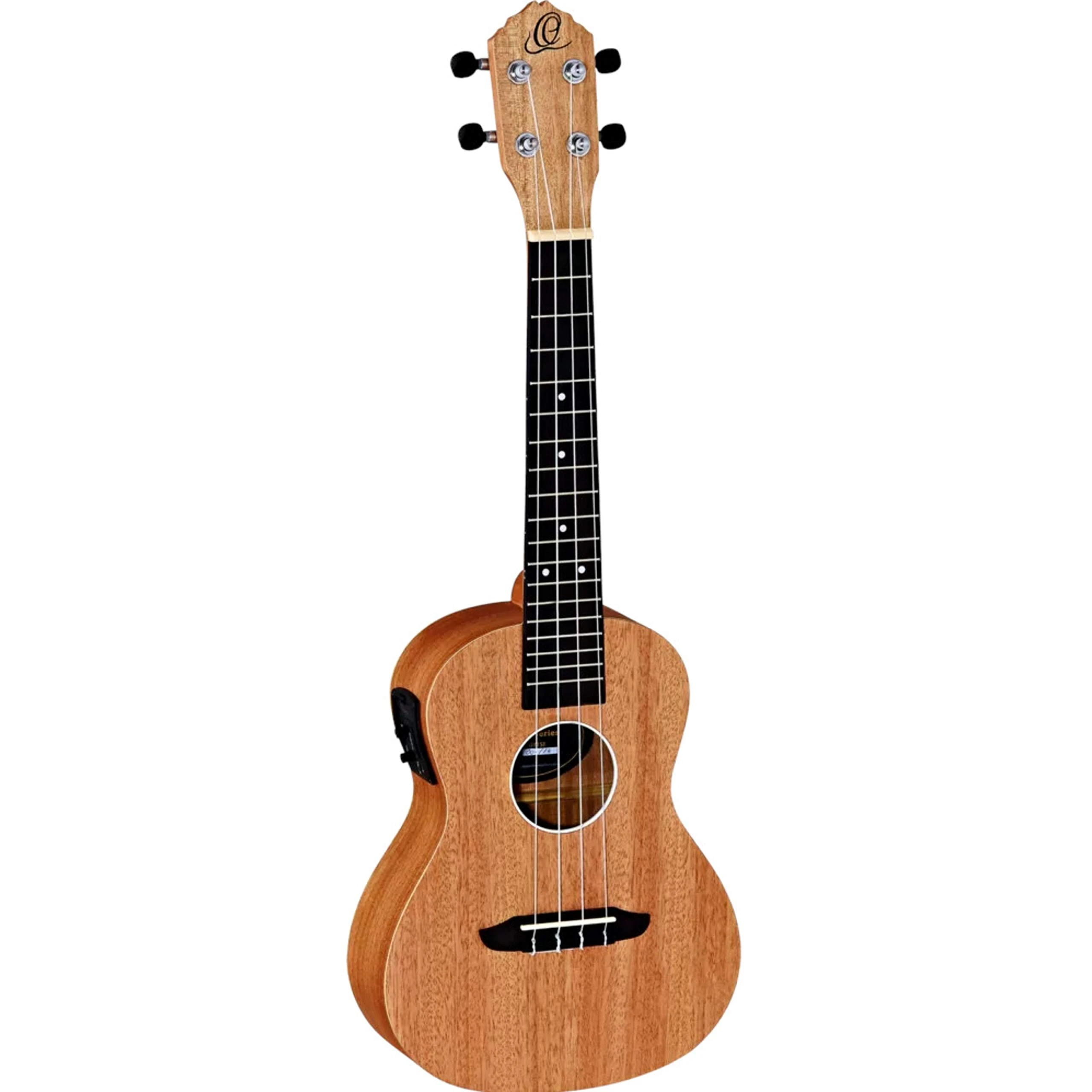 Ortega Guitars Concert Ukulele Electro-Acoustic – Timber Series – Including Gigbag – Sapele, Natural (RFU11SE)