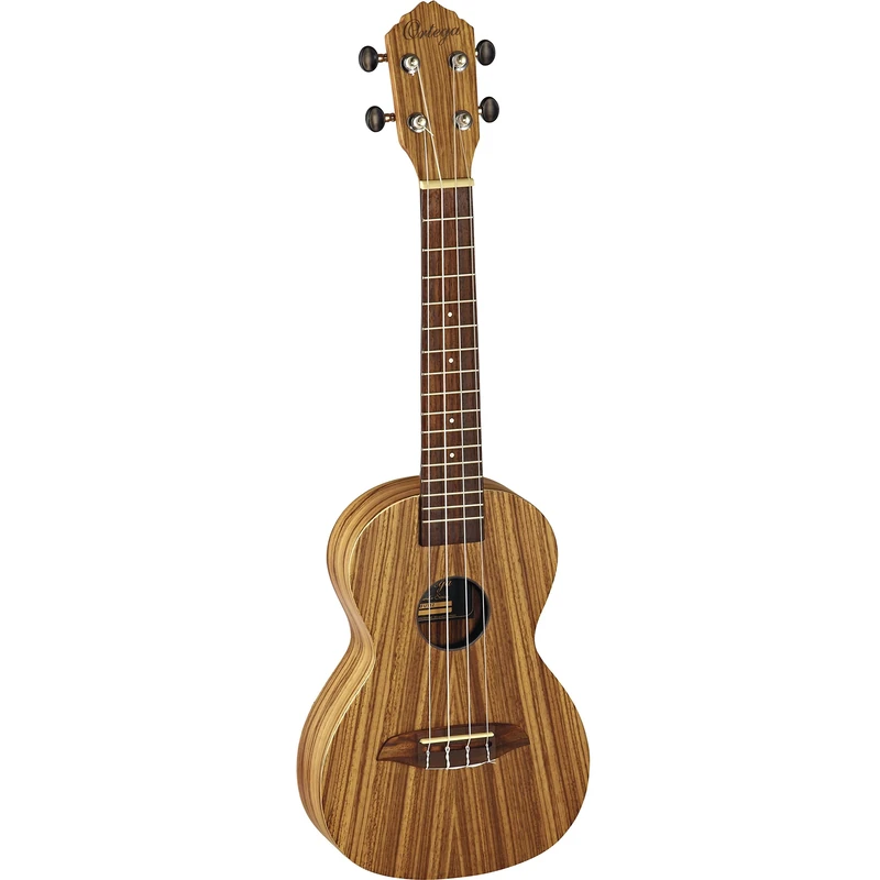 Ortega Guitars Concert Ukulele Acoustic – Timber Series – Including Gigbag – Zebrawood, Natural (RFU11Z)