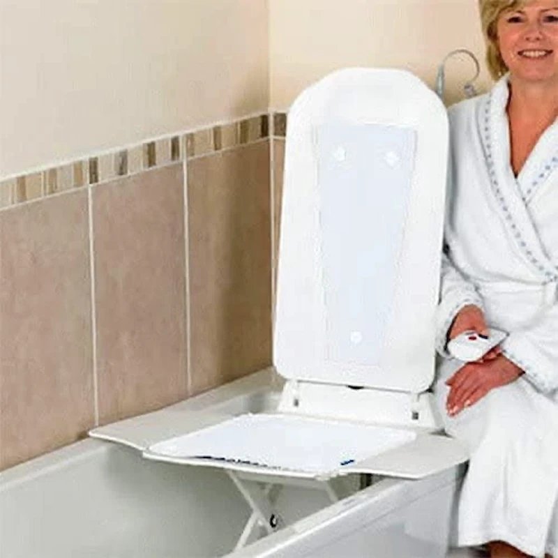 Bathlift Bathmaster Deltis Complete with White Covers UK, Simplifies Bath Time, Two-Part Design Allows for Easy Transport, Easy to Assemble, Waterproof