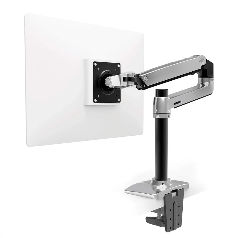 Ergotron – LX Premium Monitor Arm, Single Monitor Desk Mount – fits Flat Curved Ultrawide Computer Monitors up to 34″, 3.2-11.3kg, VESA 75x75mm or 100x100mm – Tall Pole, Polished Aluminum (45-295-026)