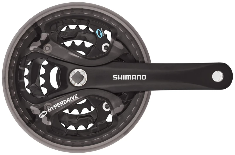 SHIMANO Unisex 4524667244295 FC-M361 ACERA 3x8V Crankset 22/32/44 Teeth X Crank:, Black, 70 Mm/42-32-22 Dents EU