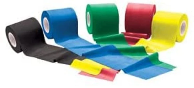 Rolyan Energising Exercise Bands, Ideal Resistance Tool for Upper and Lower Extremity Exercises to Tone Muscles and Increase Flexibility, Latex Free, Black, Extra Extra Heavy, 25m