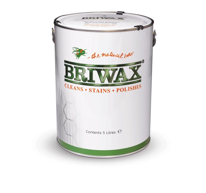 Briwax Original Teak 5ltr – Multi-Shade Wood Wax Polish | Ideal for Furniture Restoration & DIY Wood Projects