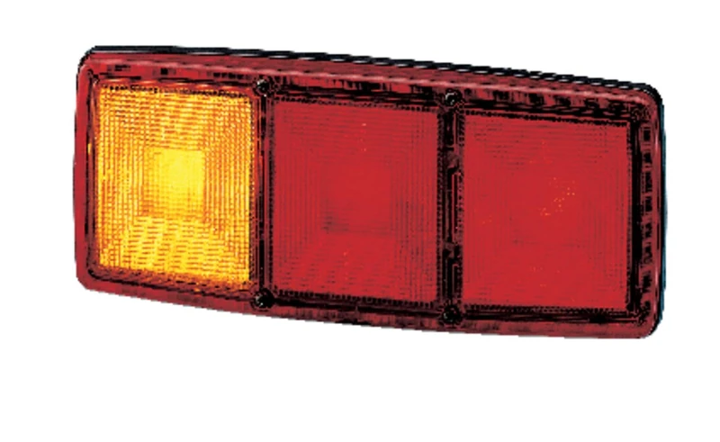 HELLA 2SD 003 167-011 Rearlight - Bulb - 12V - Bolted/Fitting - Lens Colour: Red/Yellow - Plug: Blade Terminal - left - Quantity: 1 - Image 1