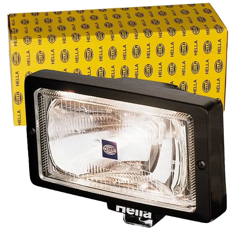 HELLA 1FE 006 300-041 Halogen-Spotlight - Jumbo 220 - 24/12V - Rectangular - Reference number: 37.5 - Bolted - Patterned diffusing lens - Lens Colour: Crystal clear - right/left