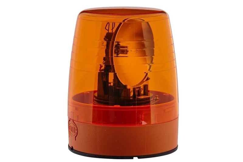 HELLA 2RL 008 965-001 Halogen-Rotating Beacon - KL JuniorPlus - 12V - Yellow - mounting/Bolted - Plug: Blade Terminal