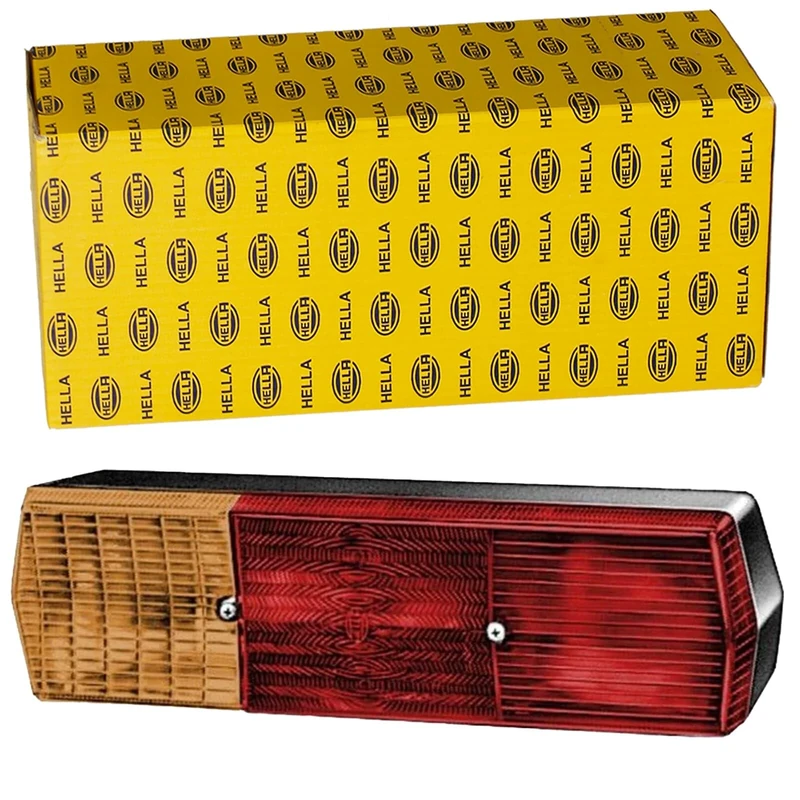 HELLA 2SD 001 688-171 Rearlight - Bulb - 12/24V - mounting/Bolted - Lens Colour: Red/Yellow - Plug: Blade Terminal - left - Quantity: 1