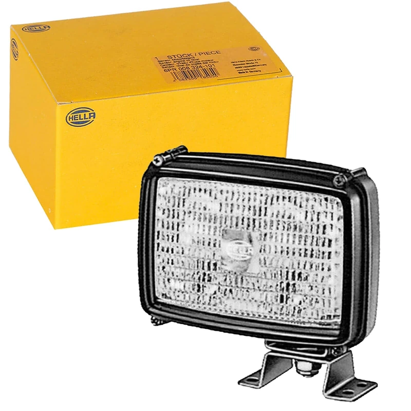 HELLA 1GA 006 991-041 Halogen-Worklight - Double-Beam - 24/12V - Screw Connection/mounting - Four-point mounting - Surface Lighting - Cable: 250mm - Plug: open cable ends