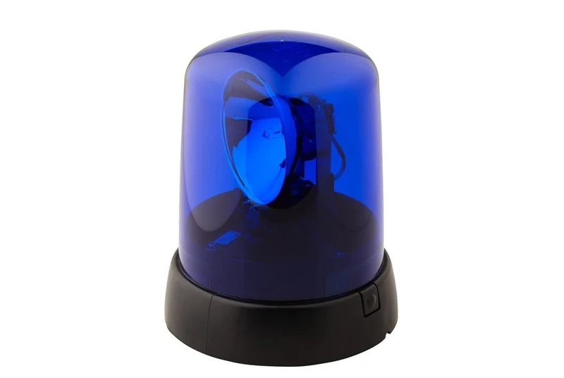 HELLA 2RL 008 061-001 Halogen-Rotating Beacon - KL 7000 - 12V - Blue - mounting/Bolted - Plug: Blade Terminal