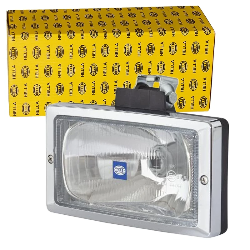 HELLA 1FE 006 300-001 Halogen-Spotlight - Jumbo 220 - 24/12V - rectangular - Reference number: 37.5 - Bolted - Patterned diffusing lens - Lens Colour: Crystal clear - left/right