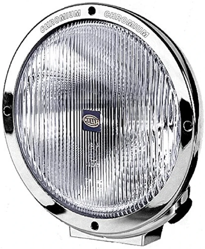 HELLA 1F8 007 560-051 Halogen-Spotlight - Luminator Chromium - 24/12V - Round - Reference number: 37.5 - Bolted - Patterned diffusing lens - Lens Colour: Crystal clear - Cable: 800mm - right/left