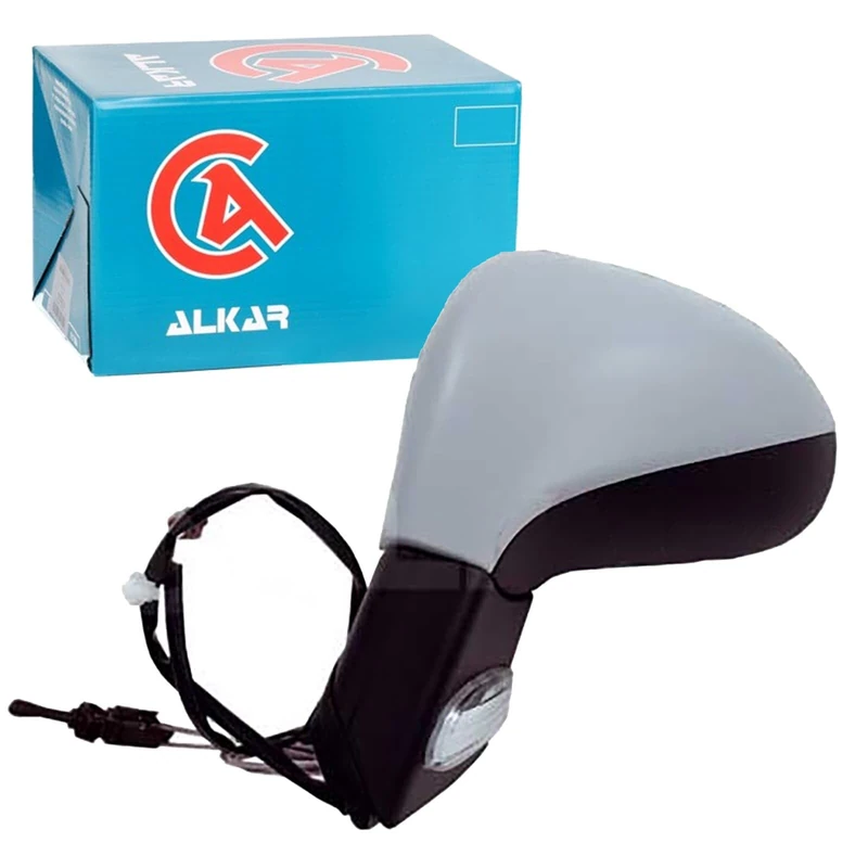Alkar 6165284 Outside Complete Mechanical Primed Convex Mirror with Temperature Sensor/Blinker