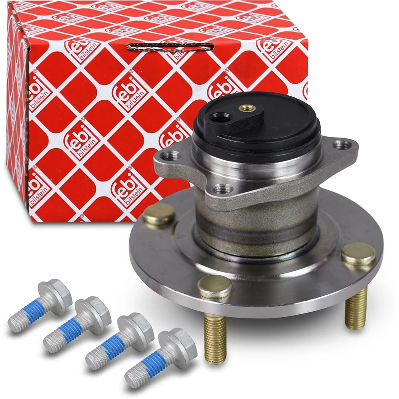 febi bilstein 32580 Wheel Bearing Kit with wheel hub, ABS sensor and fastening screws, pack of one