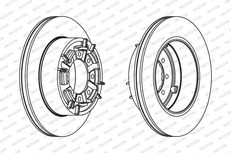 FERODO Brake Disc | FCR140A | OE-Matching Quality | Smooth & Quiet Braking | Pack of 1