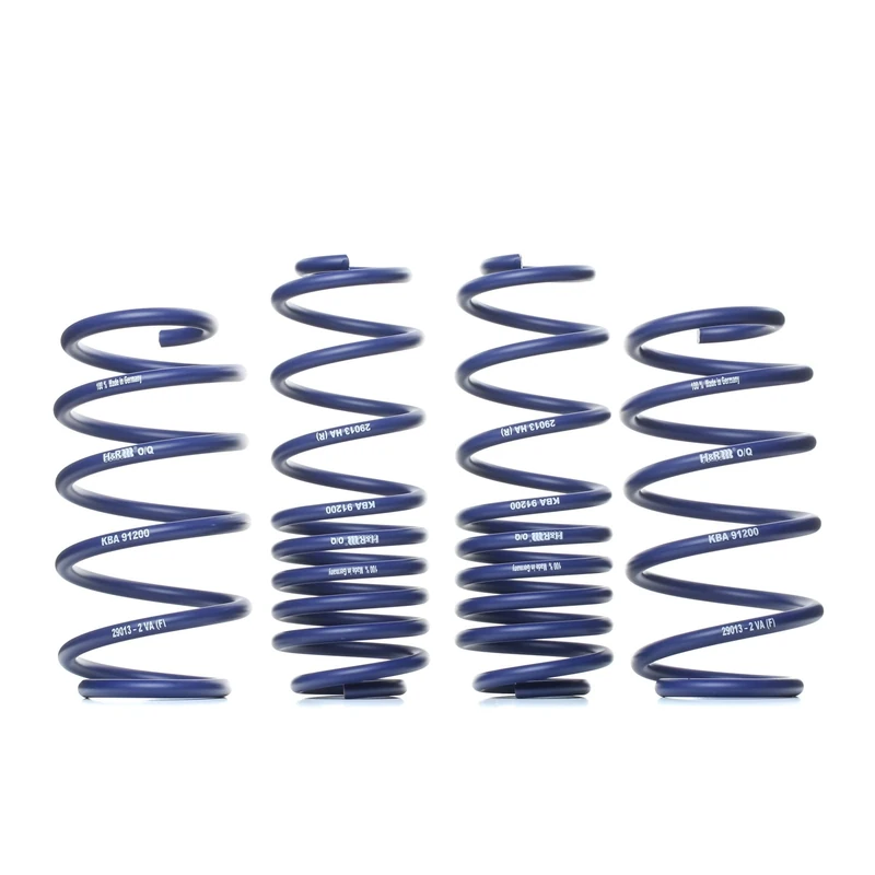 H&R Lowering Springs compatible with Volkswagen Scirocco III from 1021kg FA-Load 2008- FA30-35/RA30-35mm, Blue