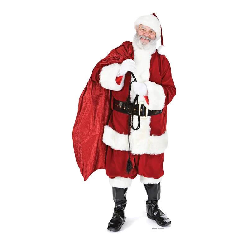 Star Cutouts SC14 Official Lifesize Decoration Father Christmas Santa Clause with Sack of Toys Perfect for Grottos and Festive Displays Including Shops Height 180cm - Image 1