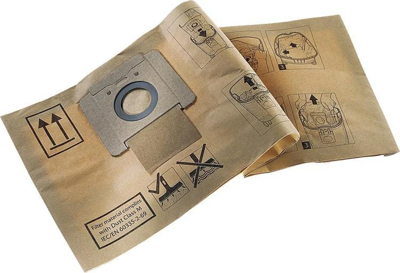 Nilfisk Dust Bags (3 x 5 Pieces, for Industrial Vacuum Cleaner ATTIX 30, Filter Bags for Vacuum Cleaners) 302000449, Other