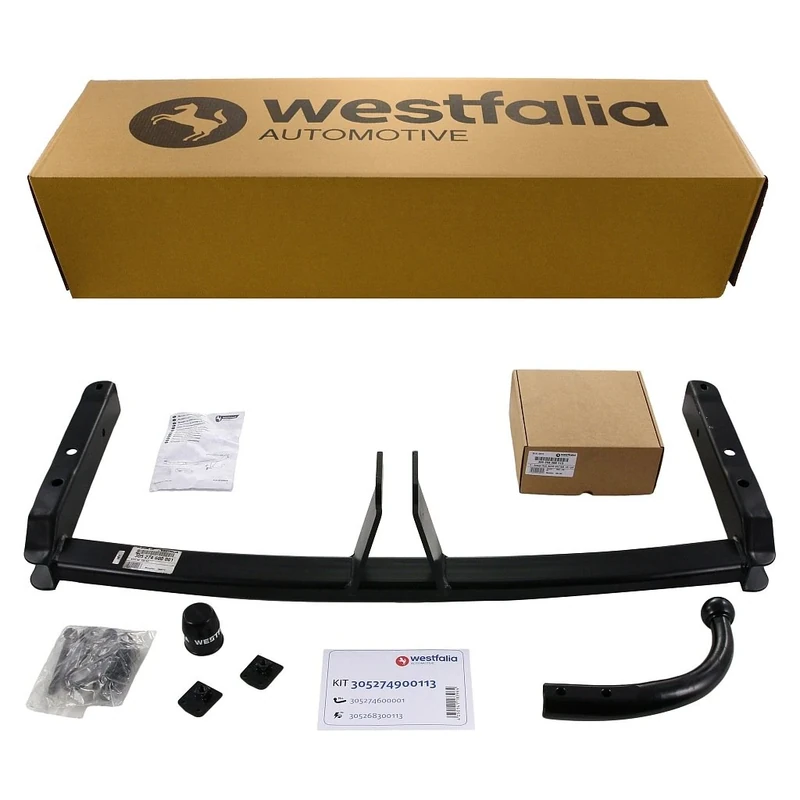 Westfalia Rigid Towing Hitch for Audi A6 Saloon (Year of Manufacture 04/2004-03/2011) / Audi A6 Avant (BJ 03/2005-09/2011) in Set with 13-Pin Vehicle-Specific Westfalia Electrical Kit