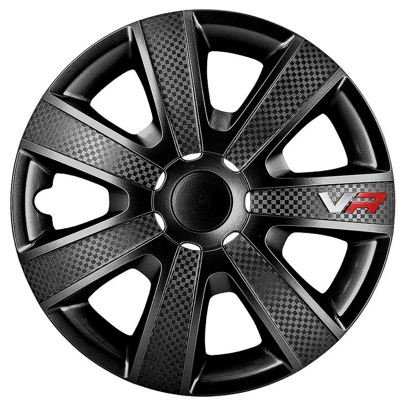 AutoStyle Set wheel covers VR 13-inch black/carbon-look/logo