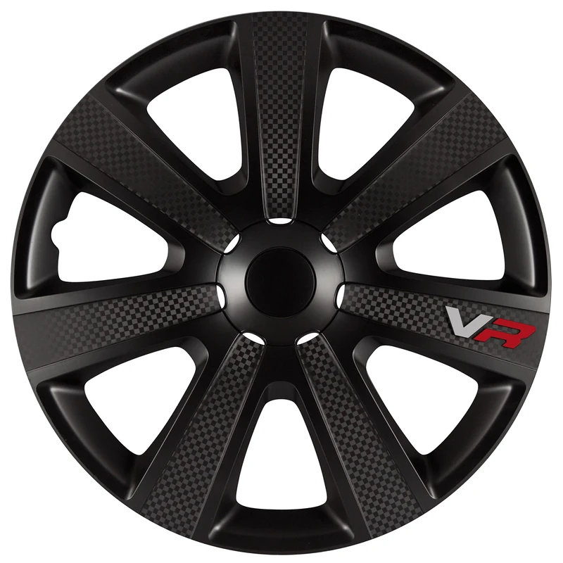 AutoStyle Set wheel covers VR 14-inch black/carbon-look/logo