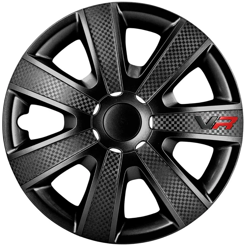 AutoStyle Set wheel covers VR 15-inch black/carbon-look/logo