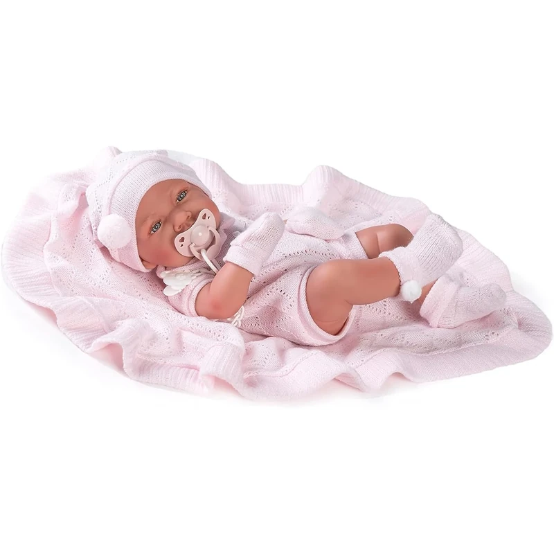 Antonio Juan Vinyl Doll, 42 cm, with Cover,Pink