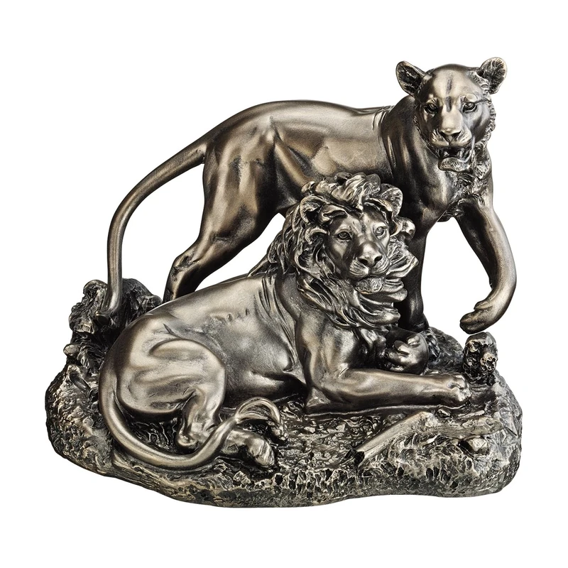 Design Toscano Lion and Lioness Pride of Place Animal Statue - Image 1