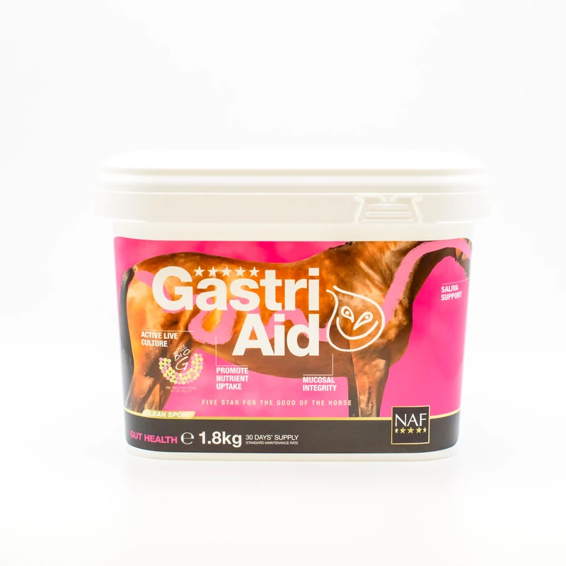 NAF Five Star GastriAid 1.8kg – Advanced Gut Health Supplement for Horses – SupportsTotal Digestive Health and Promotes Efficient Nutrient Absorption – Includes Prebiotics, Probiotics & Postbiotics - Image 1