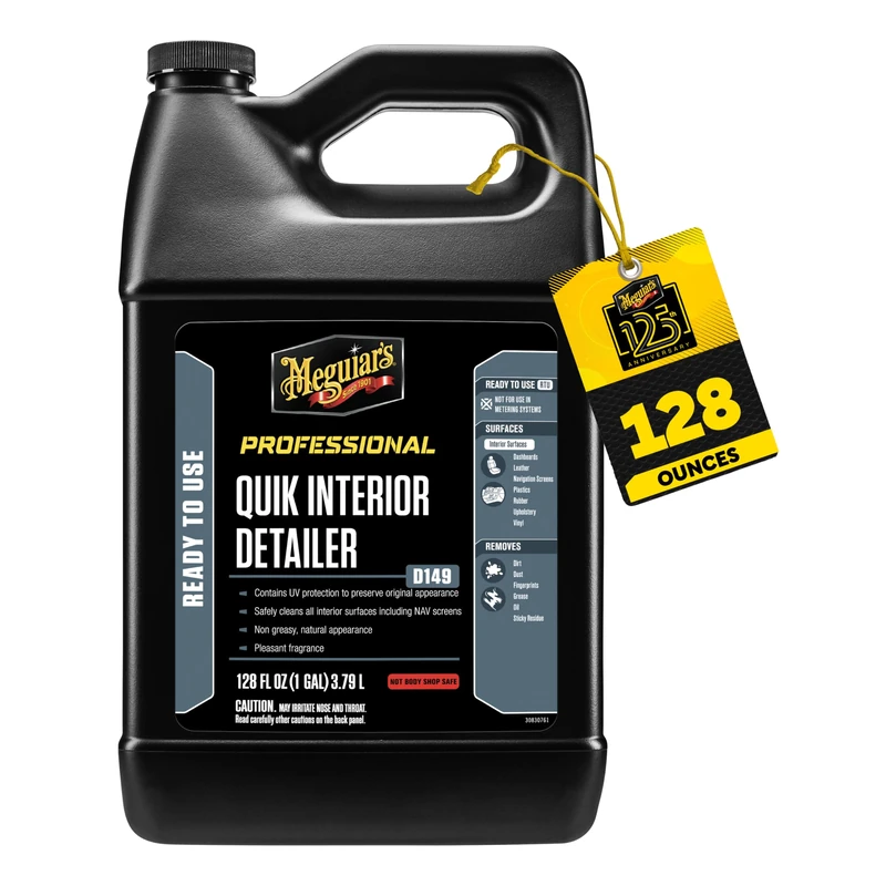 Meguiar's D14901 Detailer Quik Interior Detailer 3.79L safely cleans all interior surfaces